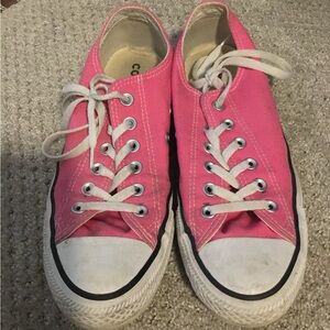 Converse Pink and White Canvas Sneakers